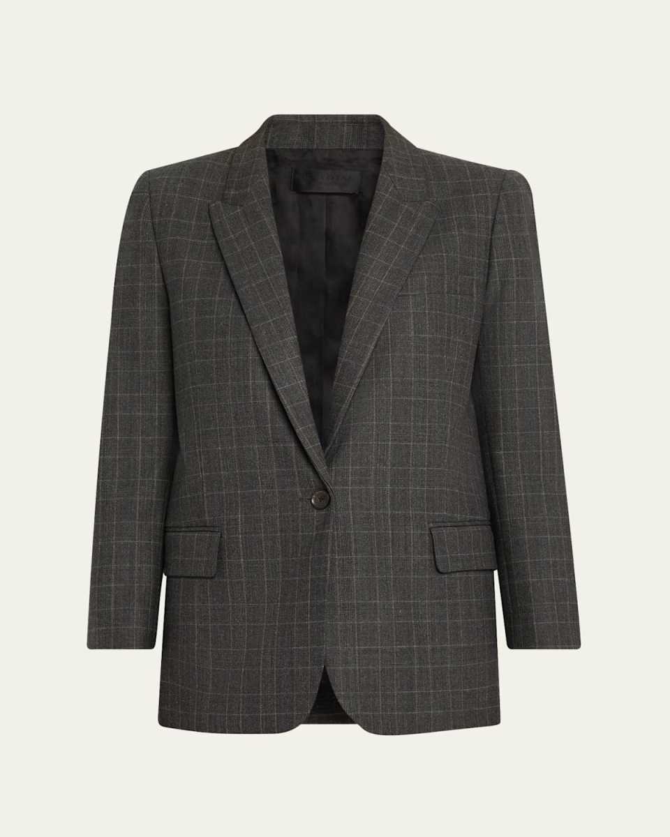 Diane Check Single-Breasted Blazer